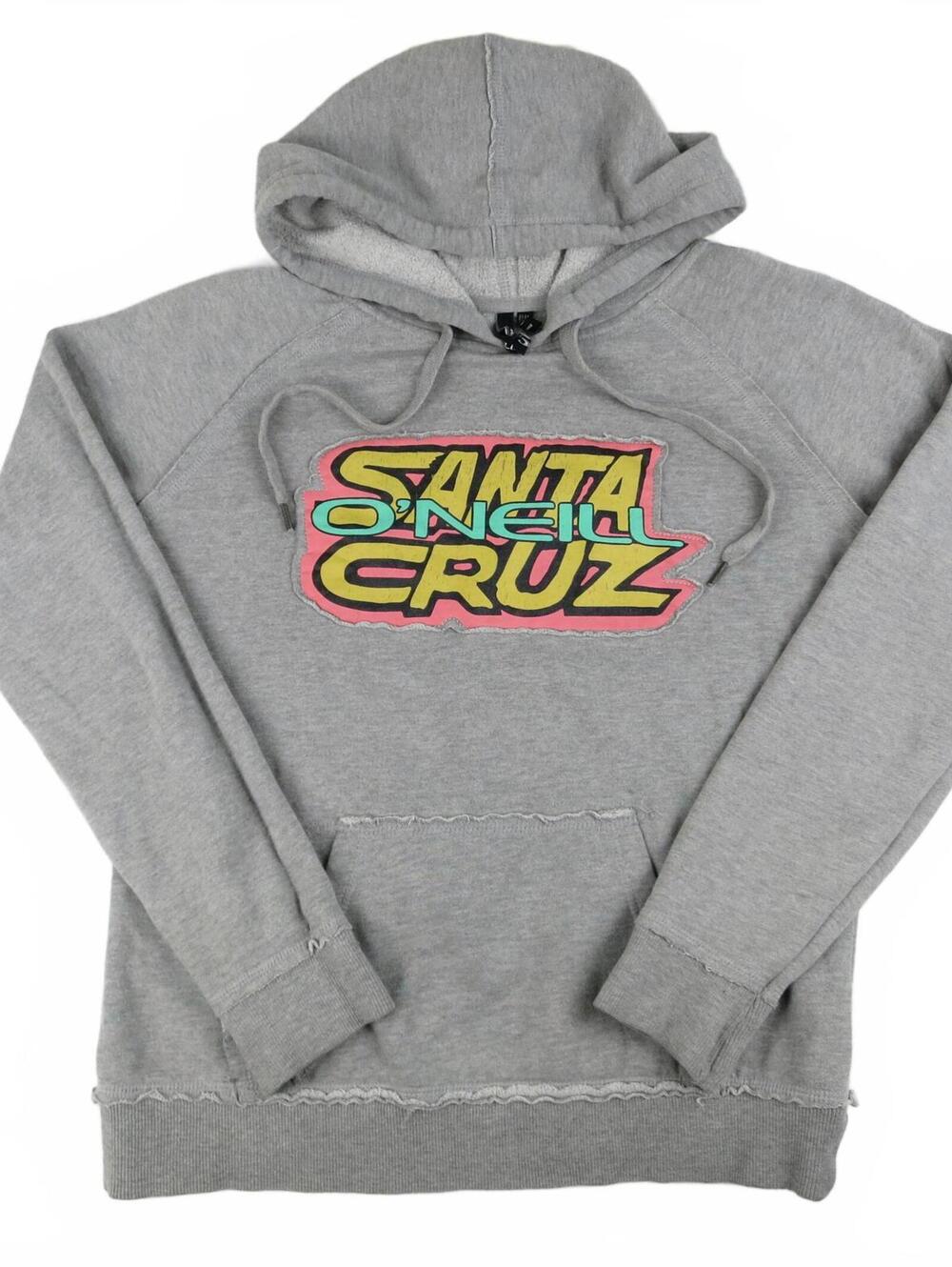 O'Neill Santa Cruz Gray Graphic Hoodie Sweatshirt Men's M